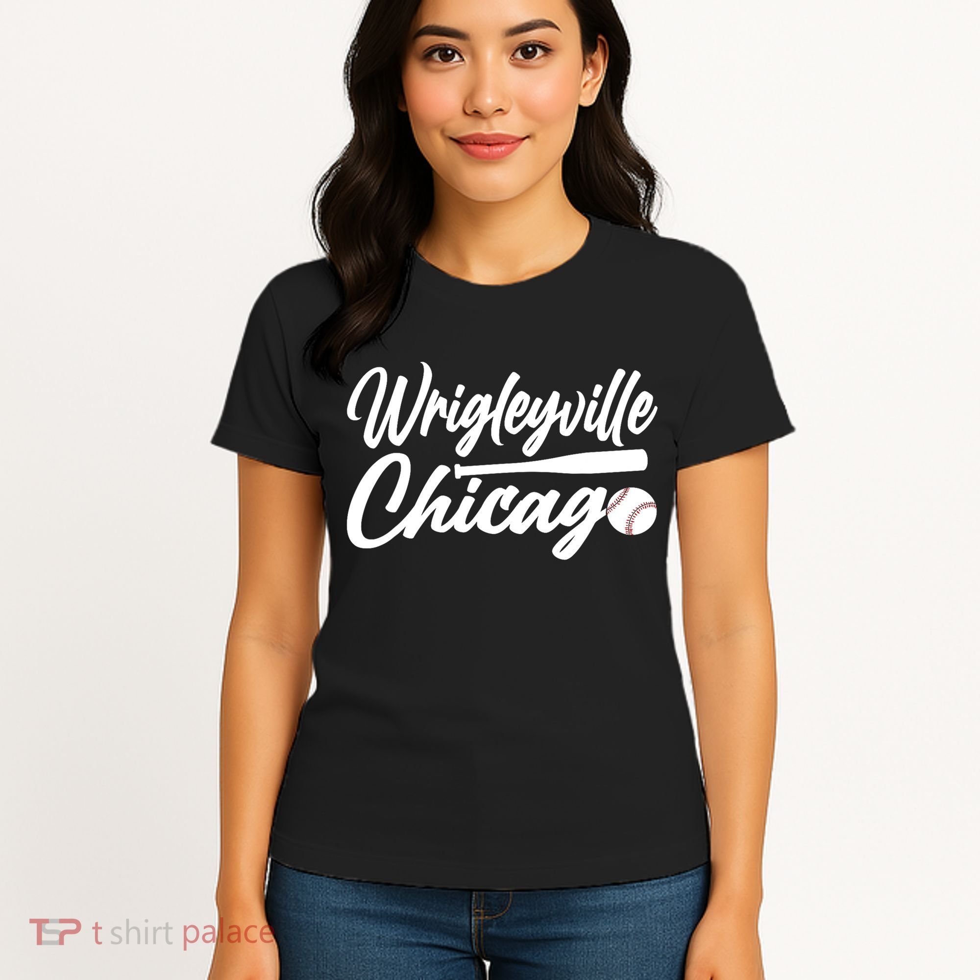 Wrigleyville Chicago Baseball American Women's T-Shirt