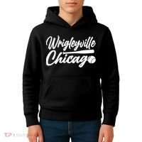 Wrigleyville Chicago Baseball American Kids Hoodie thumb 4