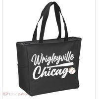 Wrigleyville Chicago Baseball American Tote Bag thumb 2