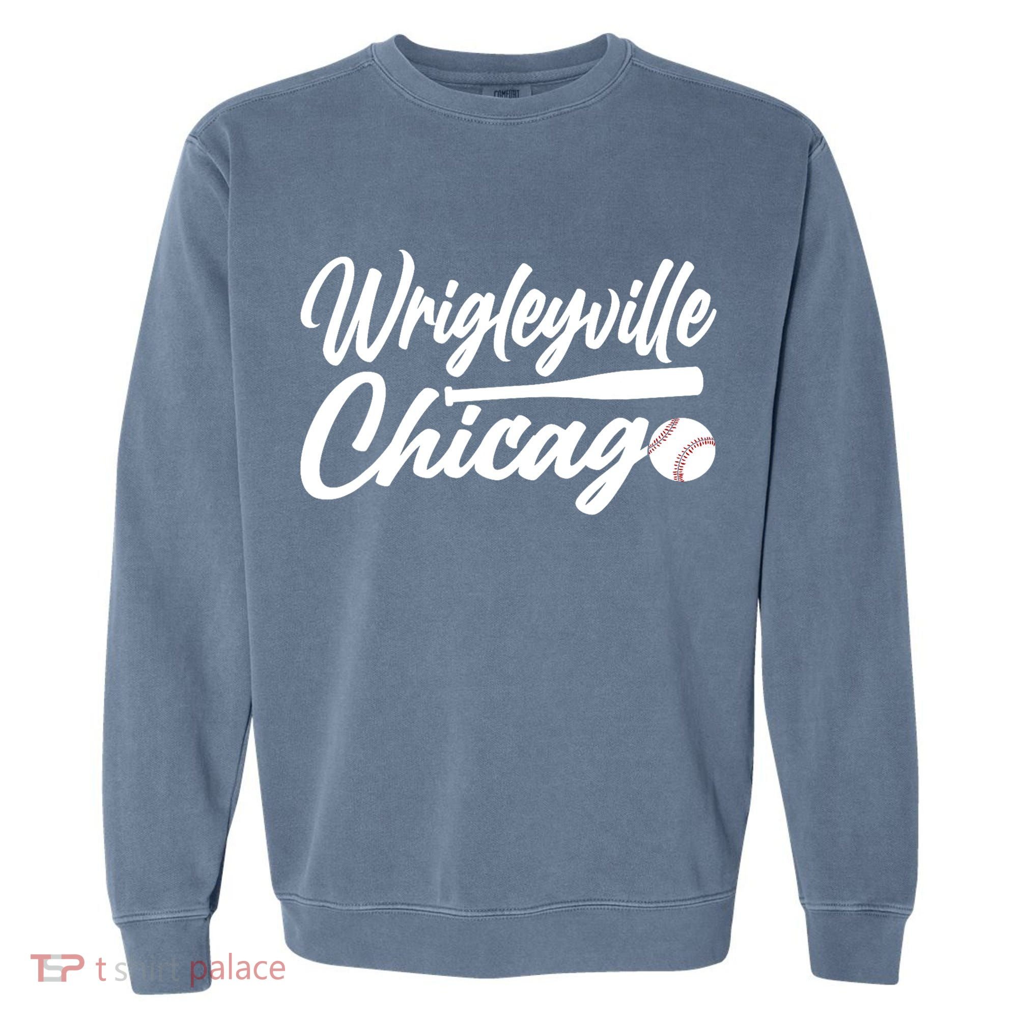 Wrigleyville Chicago Baseball American Garment-Dyed Sweatshirt