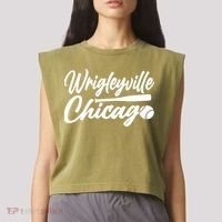 Wrigleyville Chicago Baseball American Garment-Dyed Women's Muscle Tee thumb 2