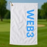 WEB3 Crypto Blockchain NFT Internet3.0 DeFi Metaverse Web3.0 Golf Towel thumb 1