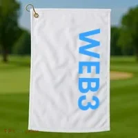 WEB3 Crypto Blockchain NFT Internet3.0 DeFi Metaverse Web3.0 Golf Towel thumb 1