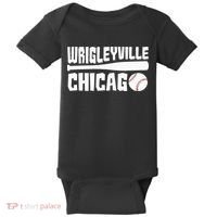 Wrigleyville Chicago Baseball American  Baby Bodysuit thumb 0