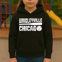Wrigleyville Chicago Baseball American  Kids Hoodie thumb 3