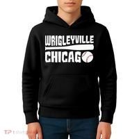 Wrigleyville Chicago Baseball American  Kids Hoodie thumb 4