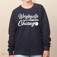 Wrigleyville Chicago Baseball American Women's Sweatshirt thumb 0