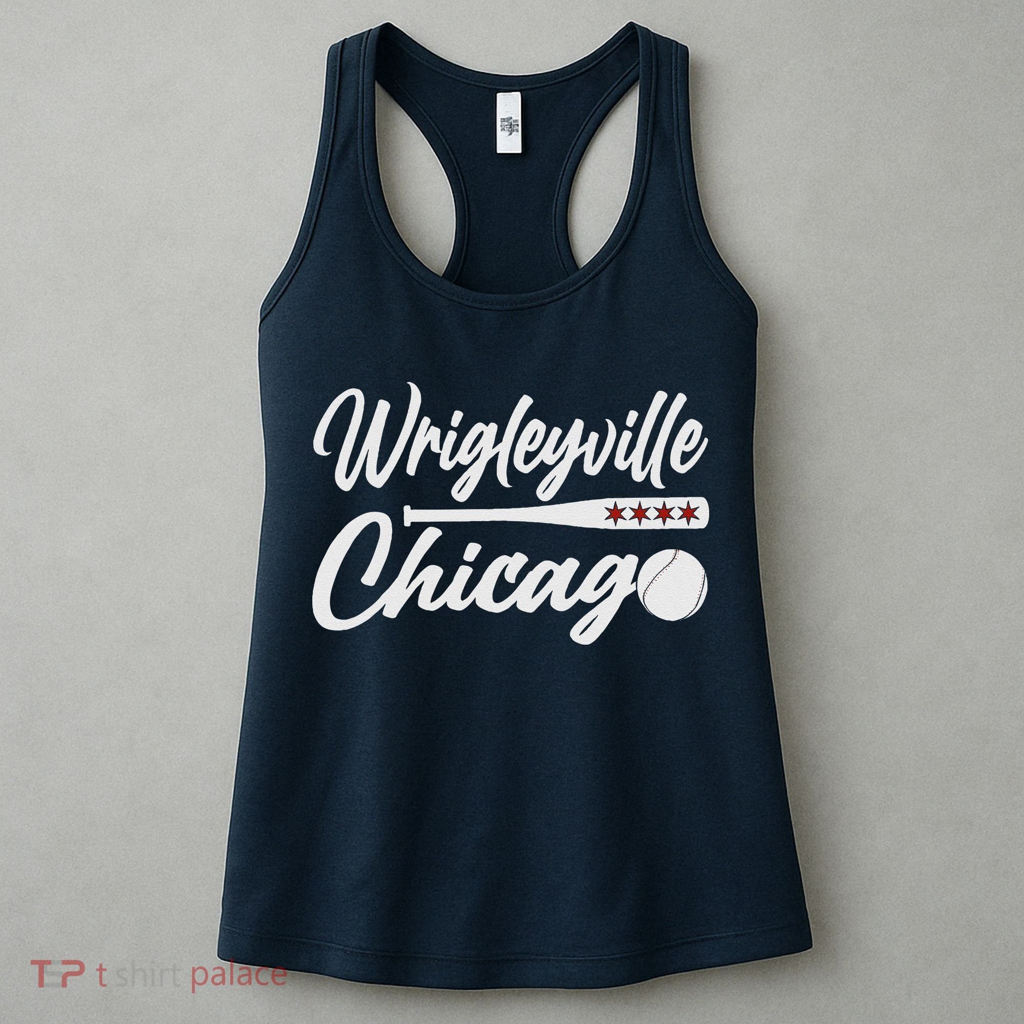 Wrigleyville Chicago Baseball American Women's Tank Top