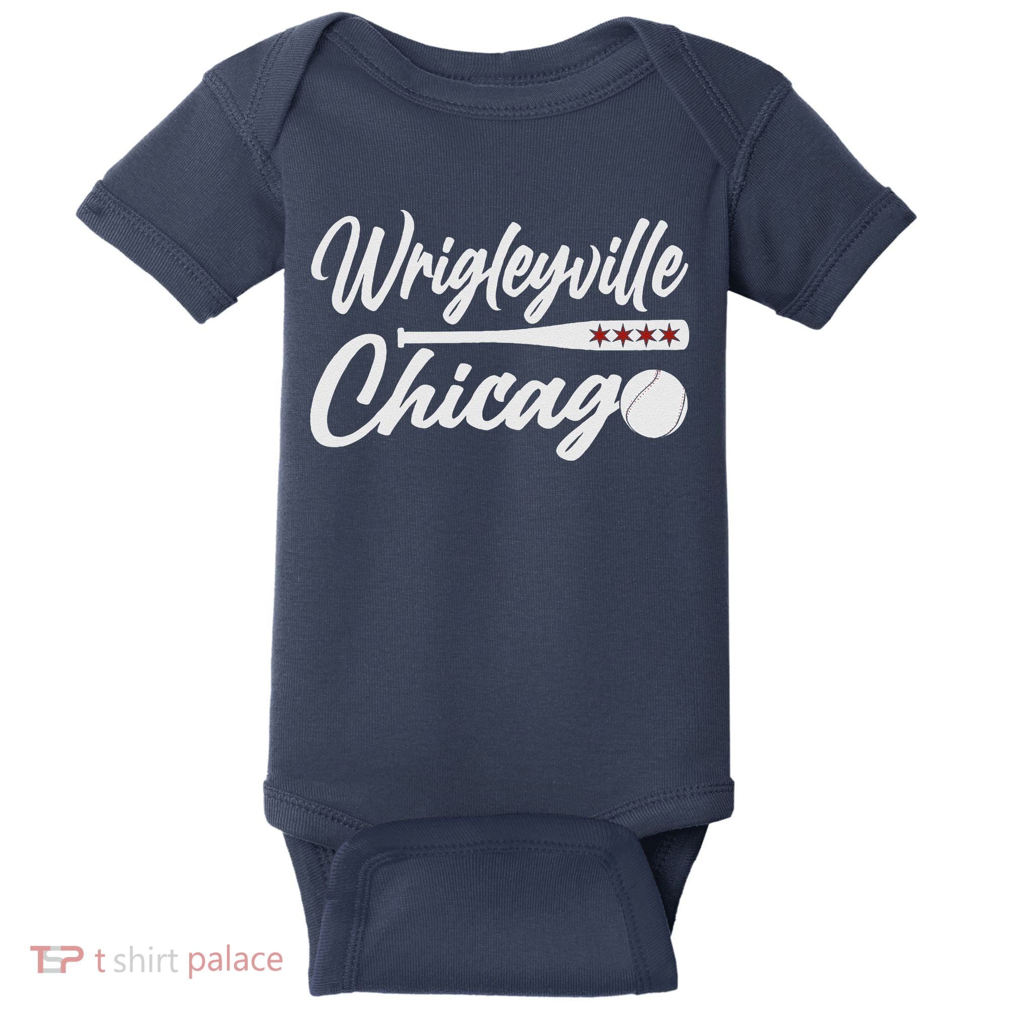 Wrigleyville Chicago Baseball American Baby Bodysuit