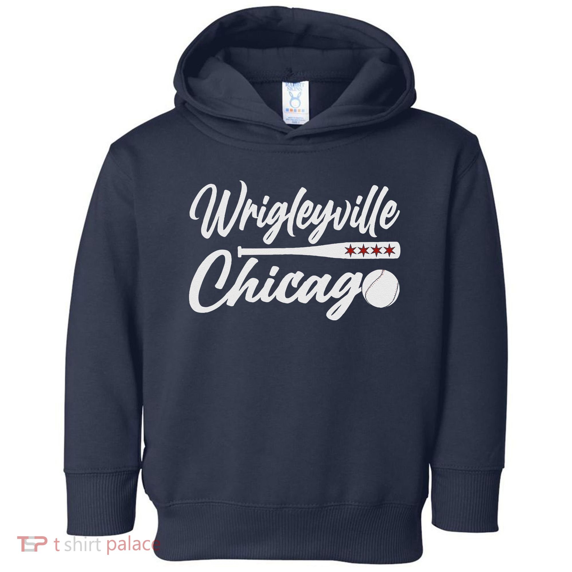 Wrigleyville Chicago Baseball American Toddler Hoodie