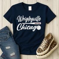 Wrigleyville Chicago Baseball American Women's T-Shirt thumb 3