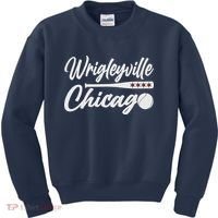 Wrigleyville Chicago Baseball American Kids Sweatshirt thumb 0