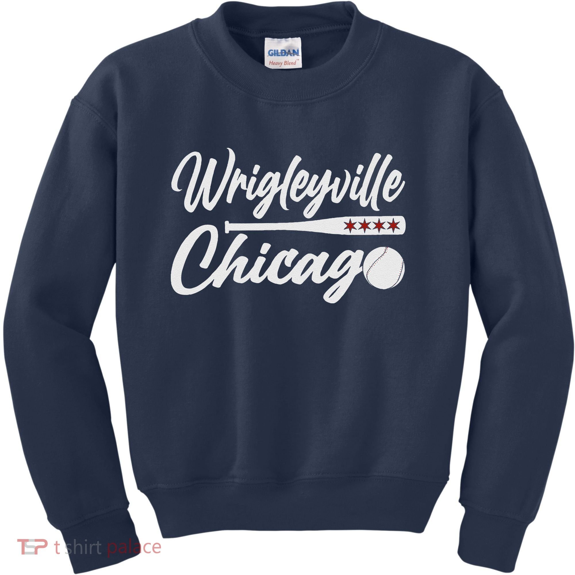 Wrigleyville Chicago Baseball American Kids Sweatshirt