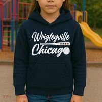 Wrigleyville Chicago Baseball American Kids Hoodie thumb 3