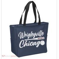 Wrigleyville Chicago Baseball American Tote Bag thumb 2
