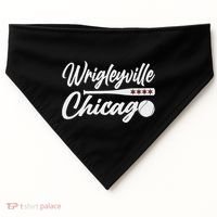 Wrigleyville Chicago Baseball American USA-Made Doggie Bandana thumb 0