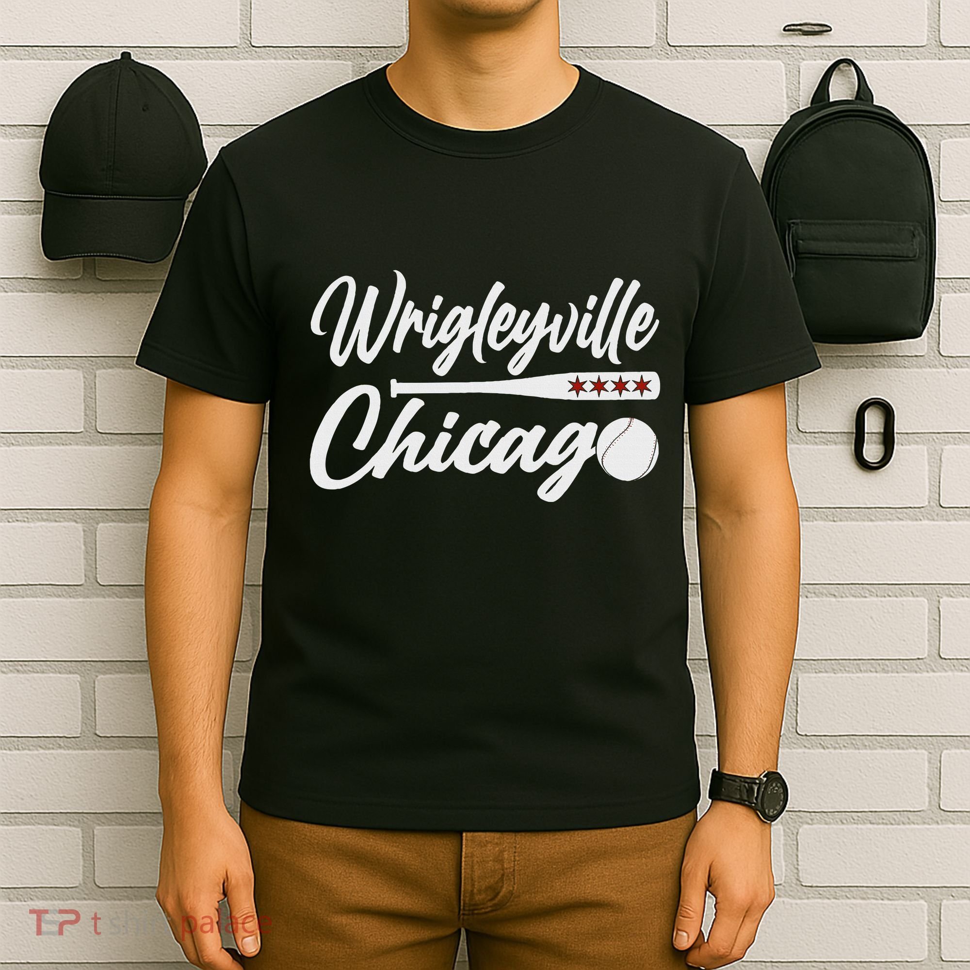 Wrigleyville Chicago Baseball American T-Shirt