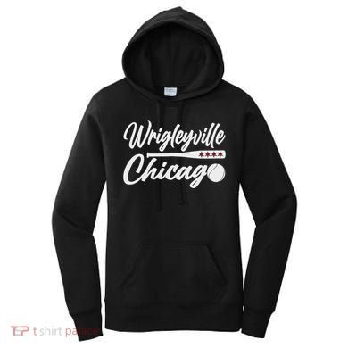 Wrigleyville Chicago Baseball American Women's Hoodie