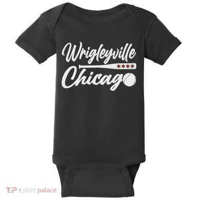 Wrigleyville Chicago Baseball American Baby Bodysuit