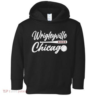 Wrigleyville Chicago Baseball American Toddler Hoodie