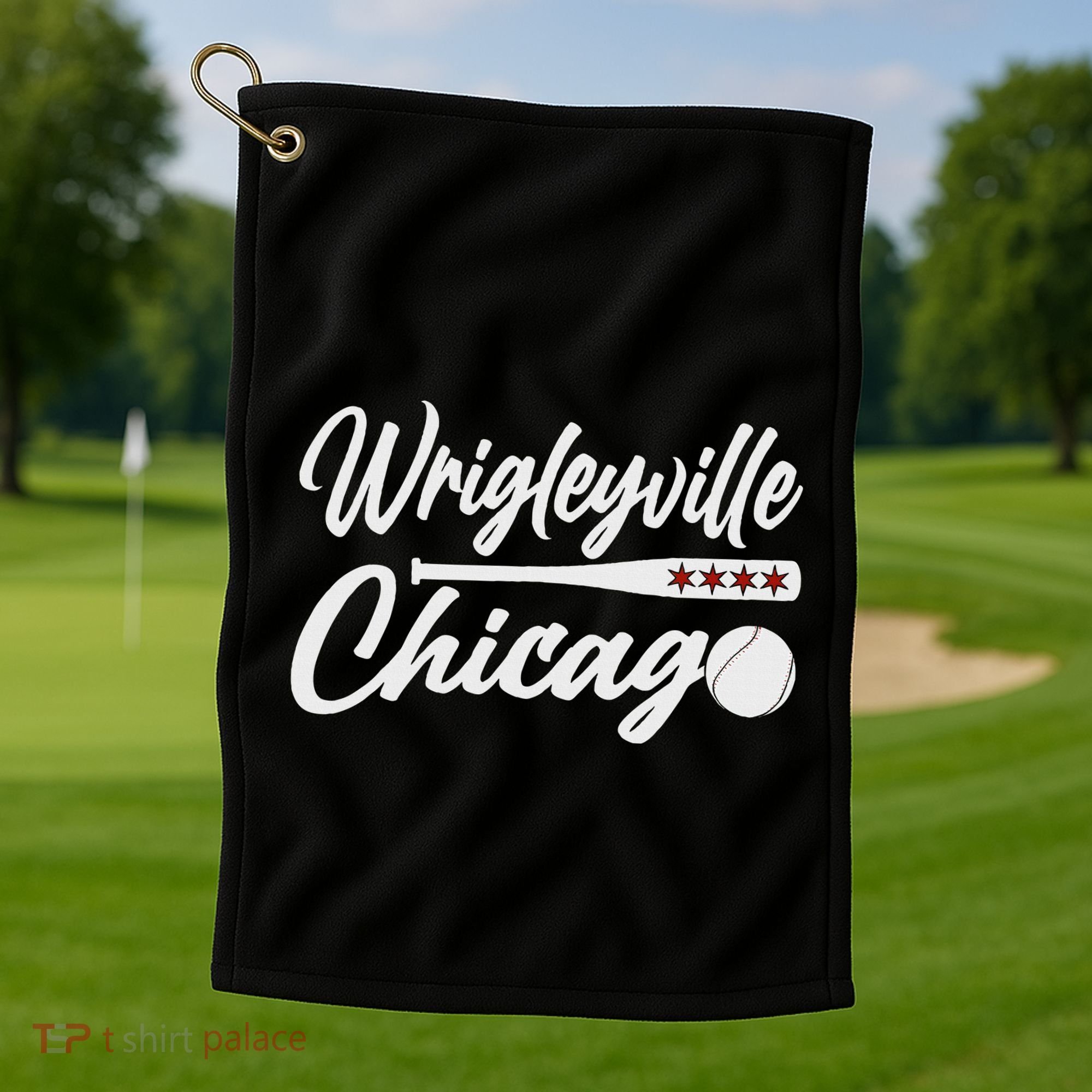 Wrigleyville Chicago Baseball American Golf Towel
