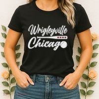 Wrigleyville Chicago Baseball American Women's T-Shirt thumb 2