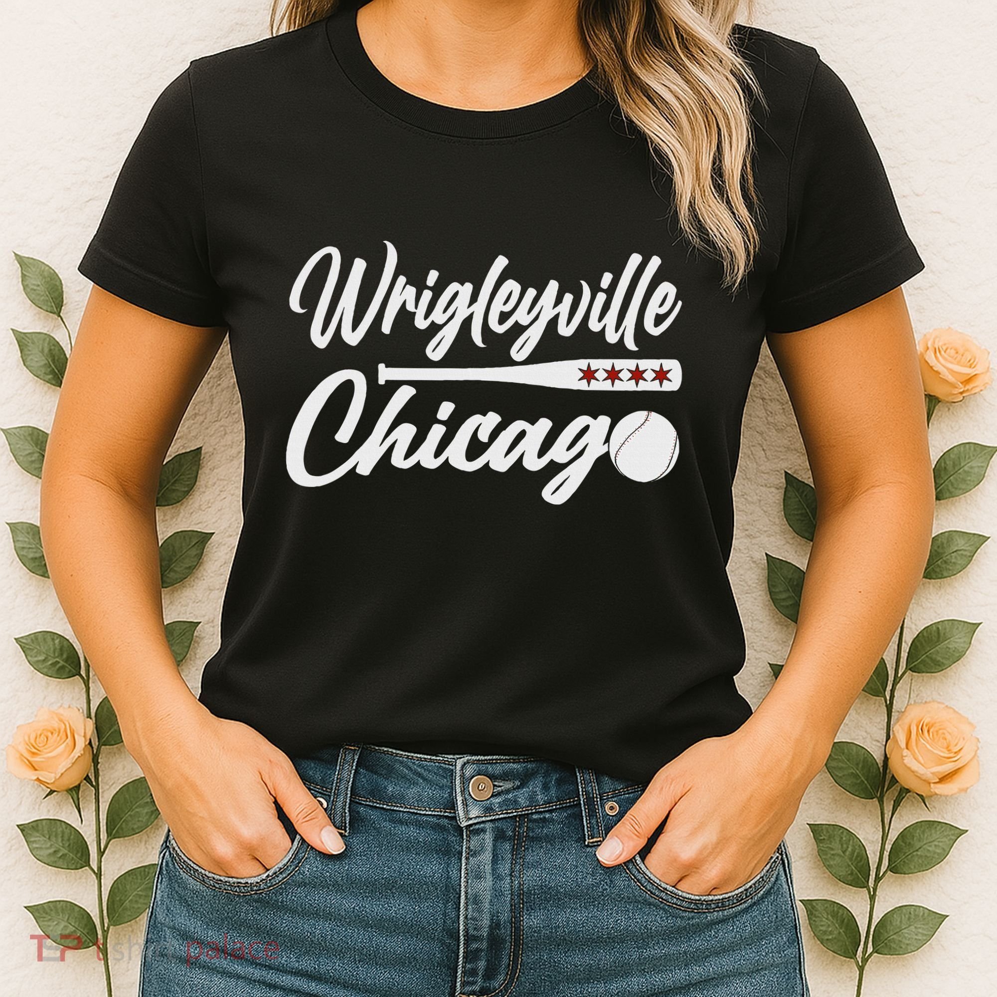 Wrigleyville Chicago Baseball American Women's T-Shirt