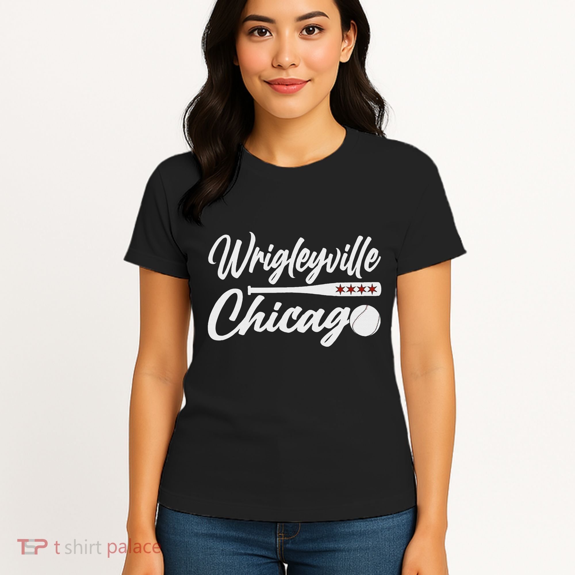 Wrigleyville Chicago Baseball American Women's T-Shirt