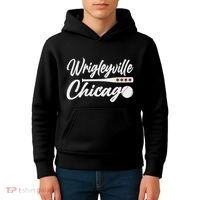 Wrigleyville Chicago Baseball American Kids Hoodie thumb 4
