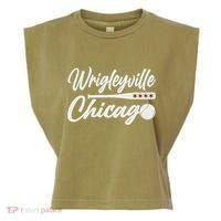 Wrigleyville Chicago Baseball American Garment-Dyed Women's Muscle Tee thumb 0