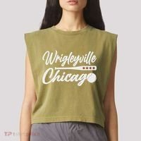 Wrigleyville Chicago Baseball American Garment-Dyed Women's Muscle Tee thumb 2