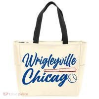 Wrigleyville Chicago Baseball American Tote Bag thumb 0