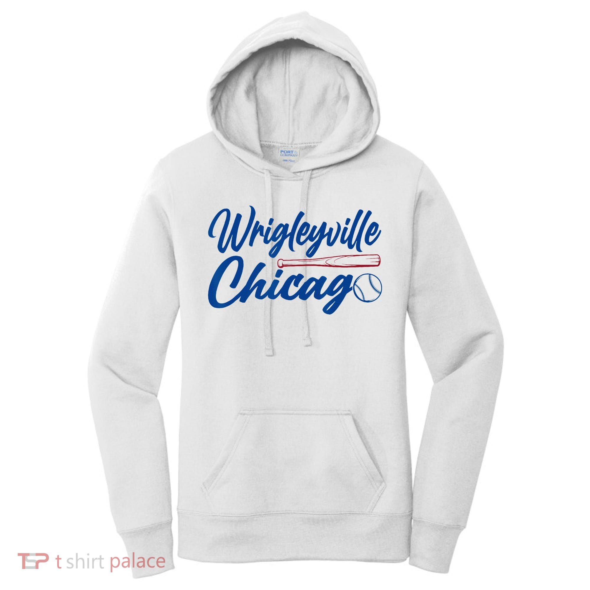 Wrigleyville Chicago Baseball American Women's Hoodie