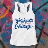 Wrigleyville Chicago Baseball American Women's Tank Top thumb 3