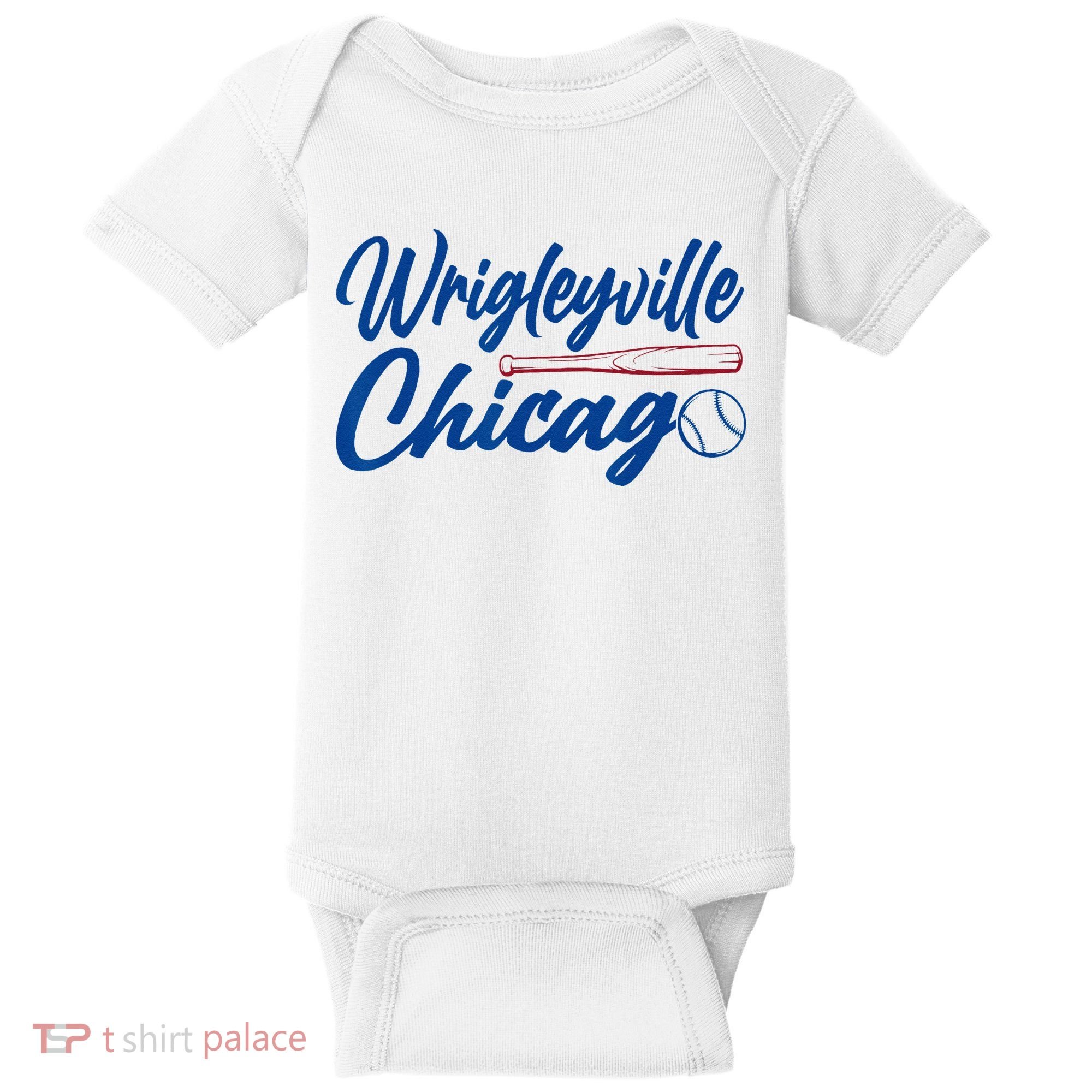 Wrigleyville Chicago Baseball American Baby Bodysuit