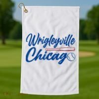 Wrigleyville Chicago Baseball American Golf Towel thumb 1