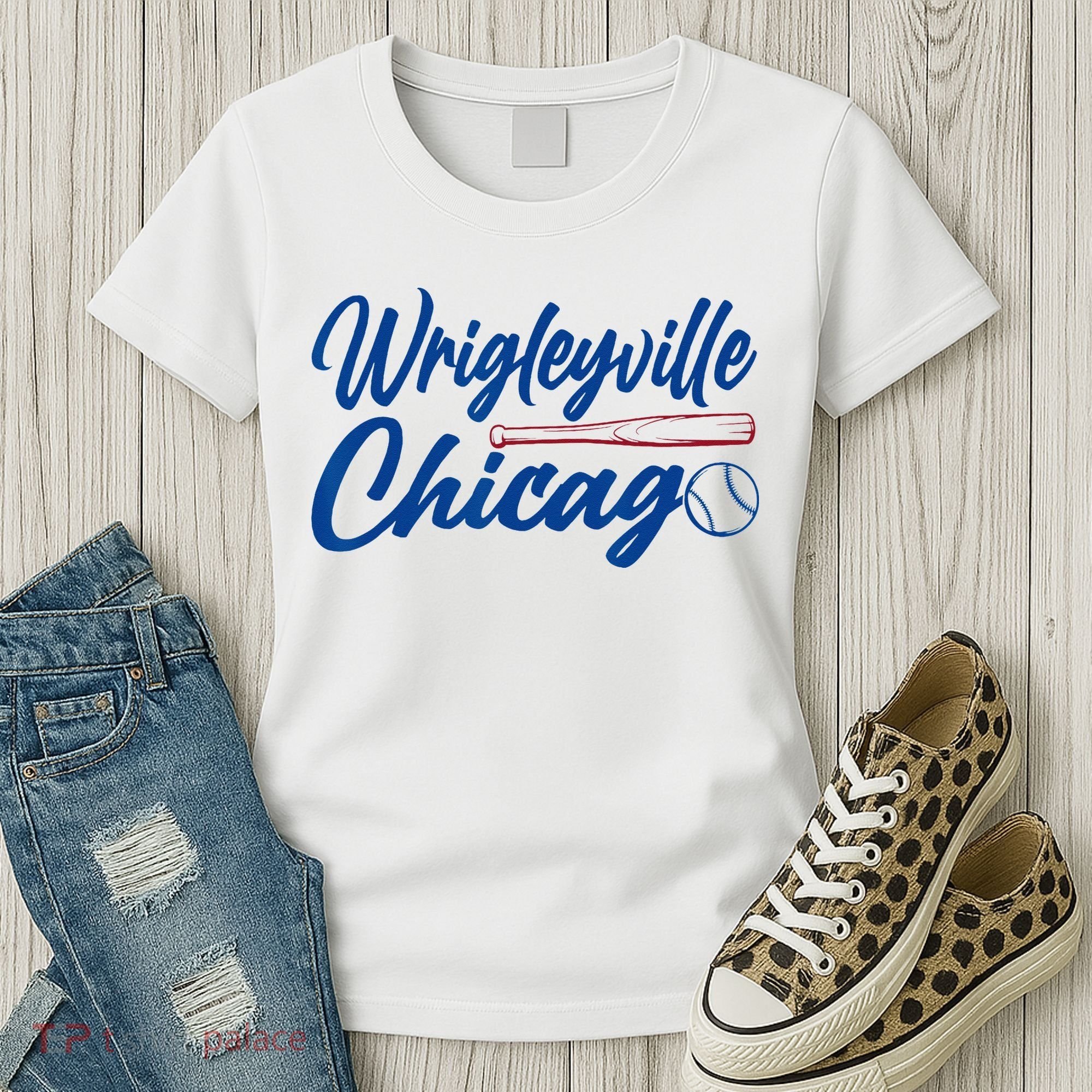 Wrigleyville Chicago Baseball American Women's T-Shirt