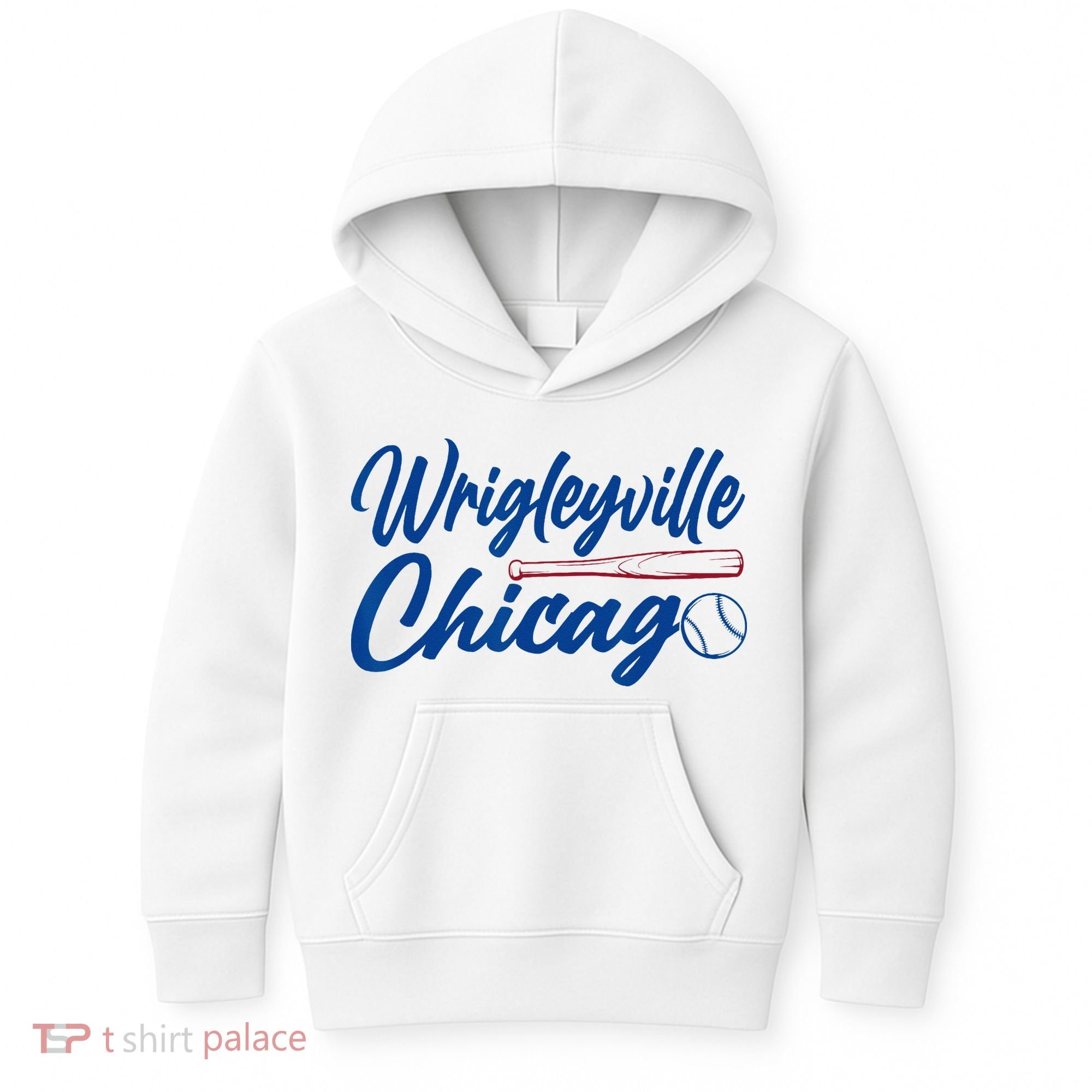 Wrigleyville Chicago Baseball American Kids Hoodie