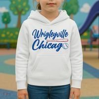 Wrigleyville Chicago Baseball American Kids Hoodie thumb 3