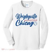 Wrigleyville Chicago Baseball American Kids Long Sleeve Shirt thumb 0