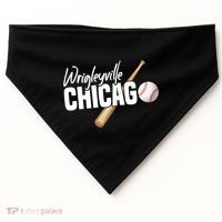 Wrigleyville Chicago Baseball American Gift USA-Made Doggie Bandana thumb 0