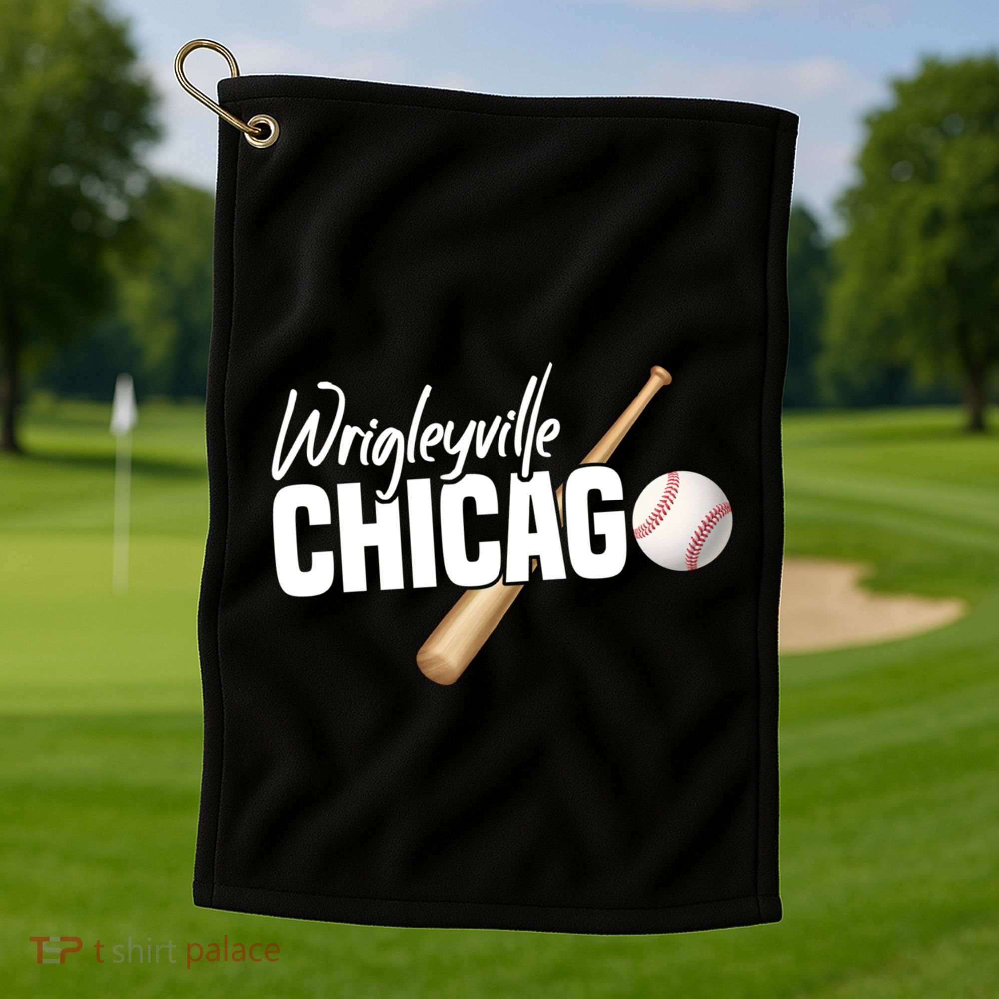 Wrigleyville Chicago Baseball American Gift Golf Towel