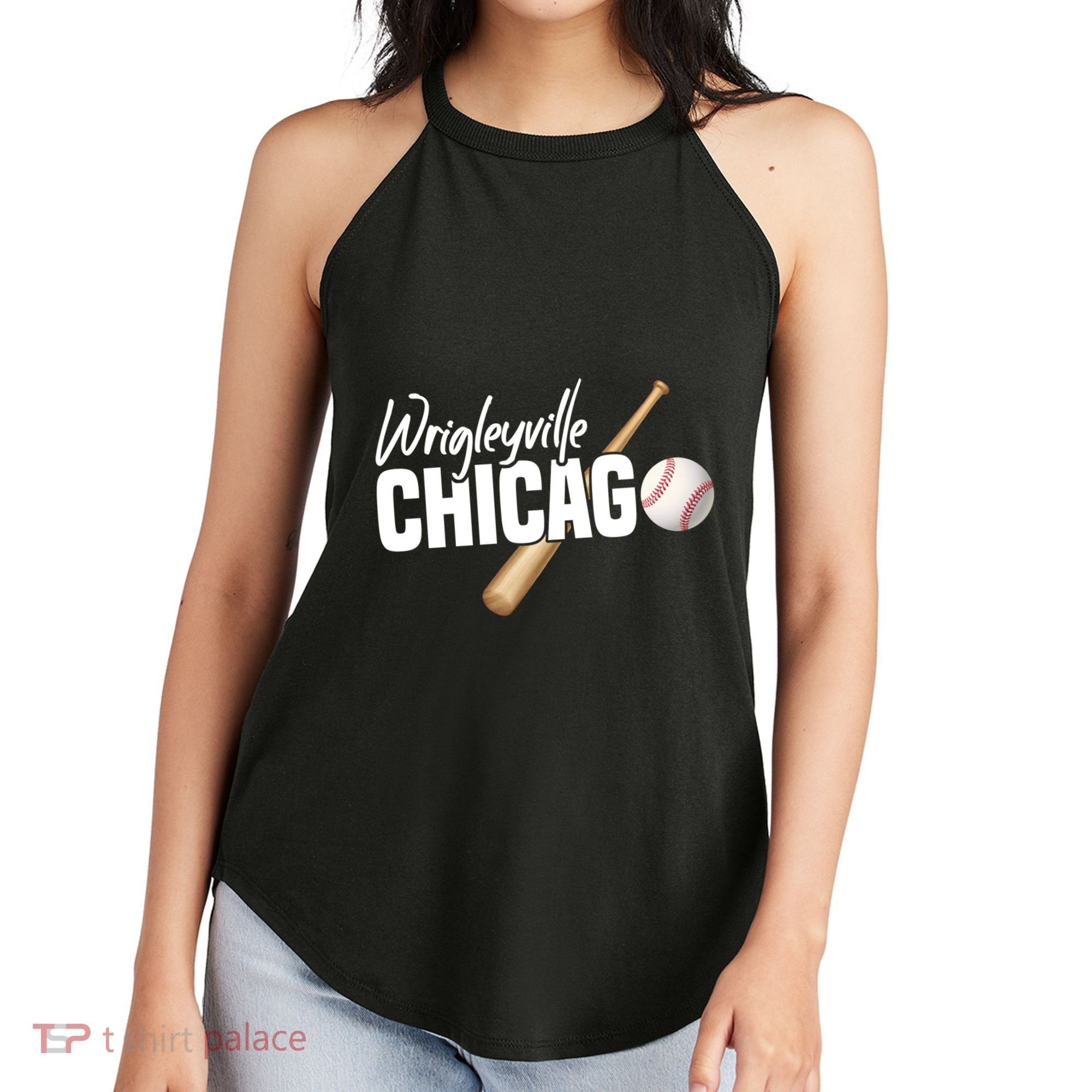 Wrigleyville Chicago Baseball American Gift Women's Perfect Tri Rocker Tank