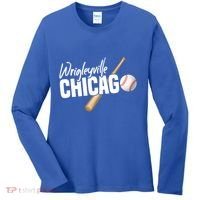 Wrigleyville Chicago Baseball American Gift Women's Long Sleeve Shirt thumb 0