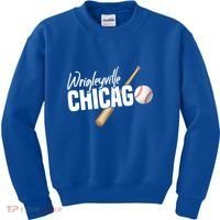 Wrigleyville Chicago Baseball American Gift Kids Sweatshirt thumb 0