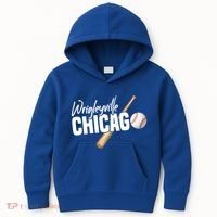 Wrigleyville Chicago Baseball American Gift Kids Hoodie thumb 0