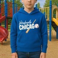 Wrigleyville Chicago Baseball American Gift Kids Hoodie thumb 2