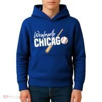 Wrigleyville Chicago Baseball American Gift Kids Hoodie thumb 4