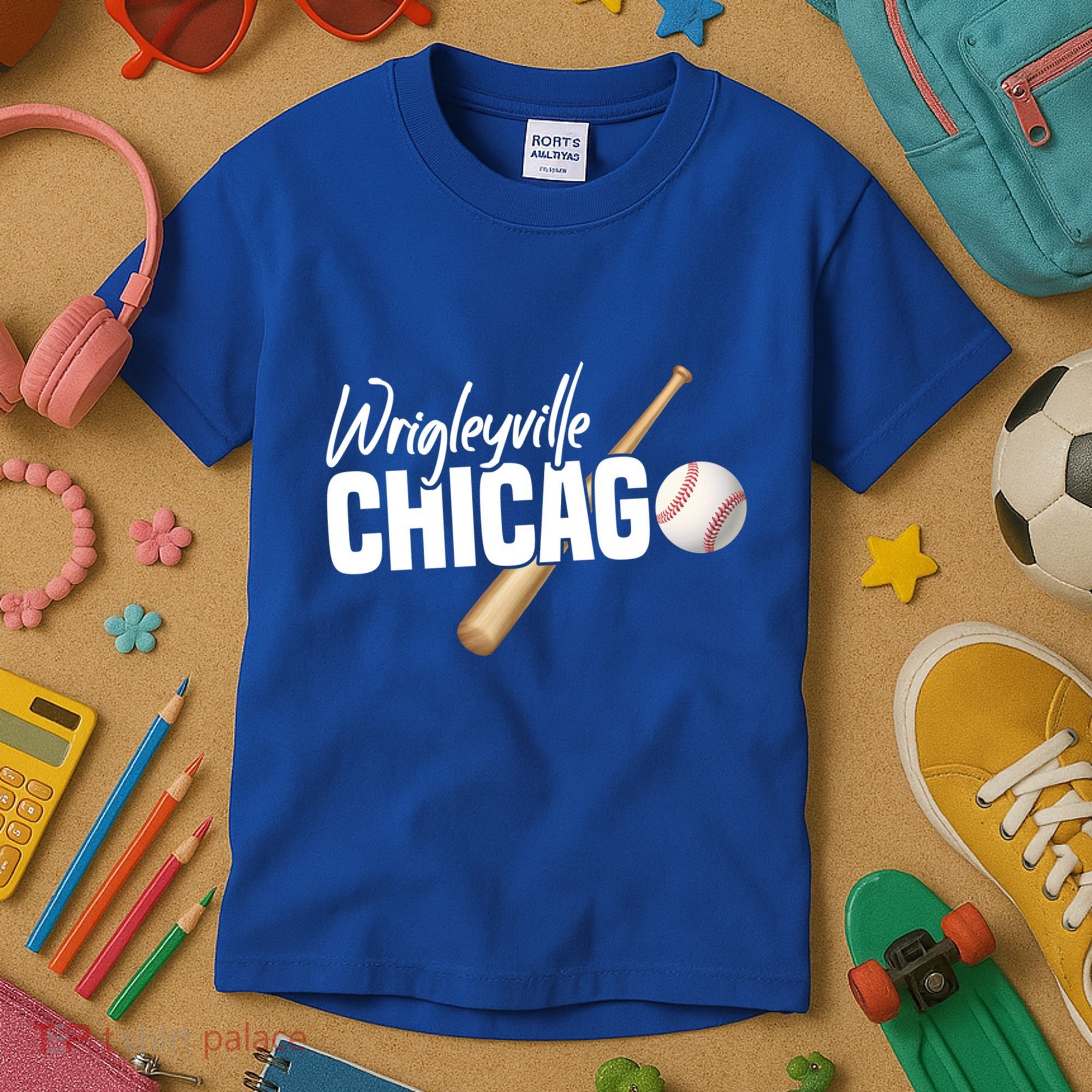 Wrigleyville Chicago Baseball American Gift Kids T-Shirt