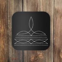 Western Cowboy Boot Stitching Cowboy Boot Stitching Coaster thumb 0